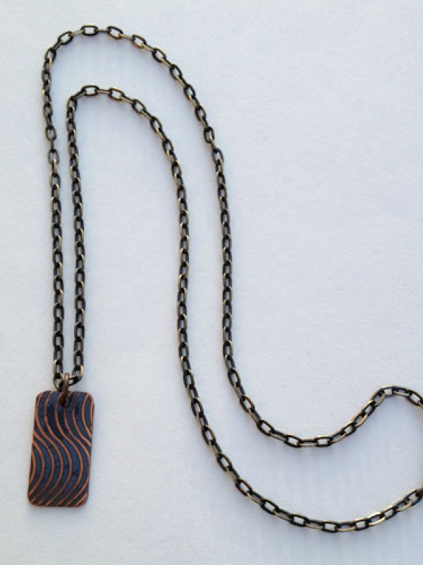 Wavy Fingerprint Necklace