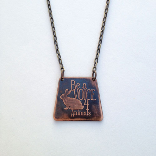 Be a Voice for Animals-Bunny Necklace