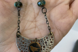 Little Bird Necklace made of copper and aluminum.