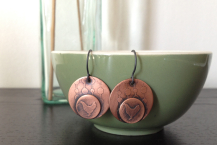 Chicken Earrings Dot Pattern