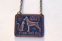 MADE TO ORDER- Adopt Don't Shop! Vegan/Animal Rights Inspired Necklace