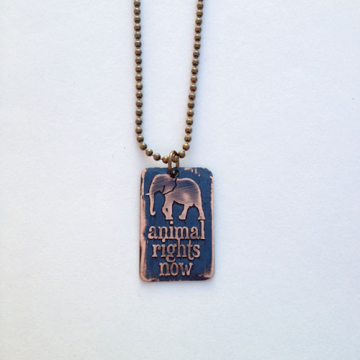 MADE TO ORDER- Animal Rights Now Elephant - Vegan/Animal Rights Inspired